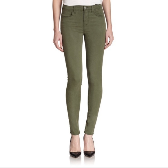 J Brand Denim - Olive Green J Brand “Super Skinny” Jeans